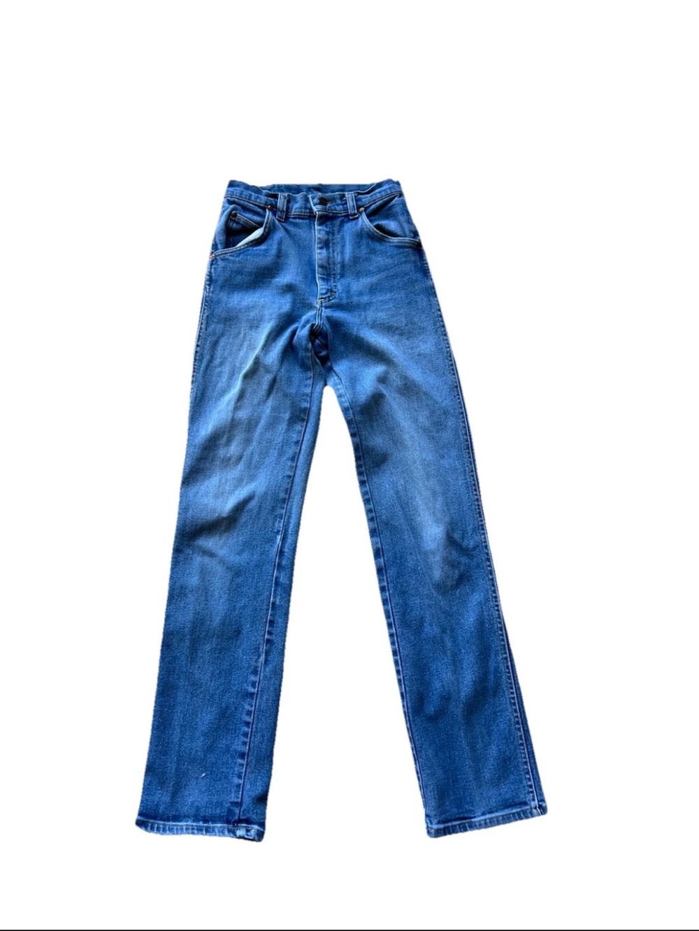 VTG Lee Women's Straight Leg Medium Wash Denim Jeans Size 24W 32L 80s